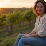 Oudere rijpe vrouwen sexdate Limburg Een vrouw in een wijngaard zit op een houten bank en zoekt een man voor een oudere rijpe vrouwen sexdate in Limburg