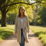 Waarom daten met een milf mannen zo aantrekkelijk vinden Een vrouw wandelt rustig over een smal pad in het park