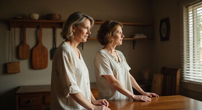 Twee vrouwen verkennen een intieme ruimte vol BDSM-materialen. Twee vrouwen verkennen een intieme ruimte vol BDSM-materialen.